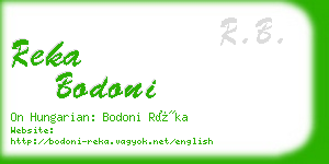 reka bodoni business card